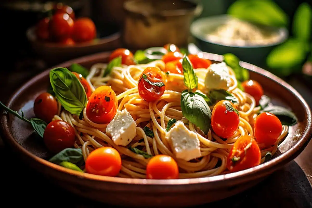 spaghetti aux tomates cerises