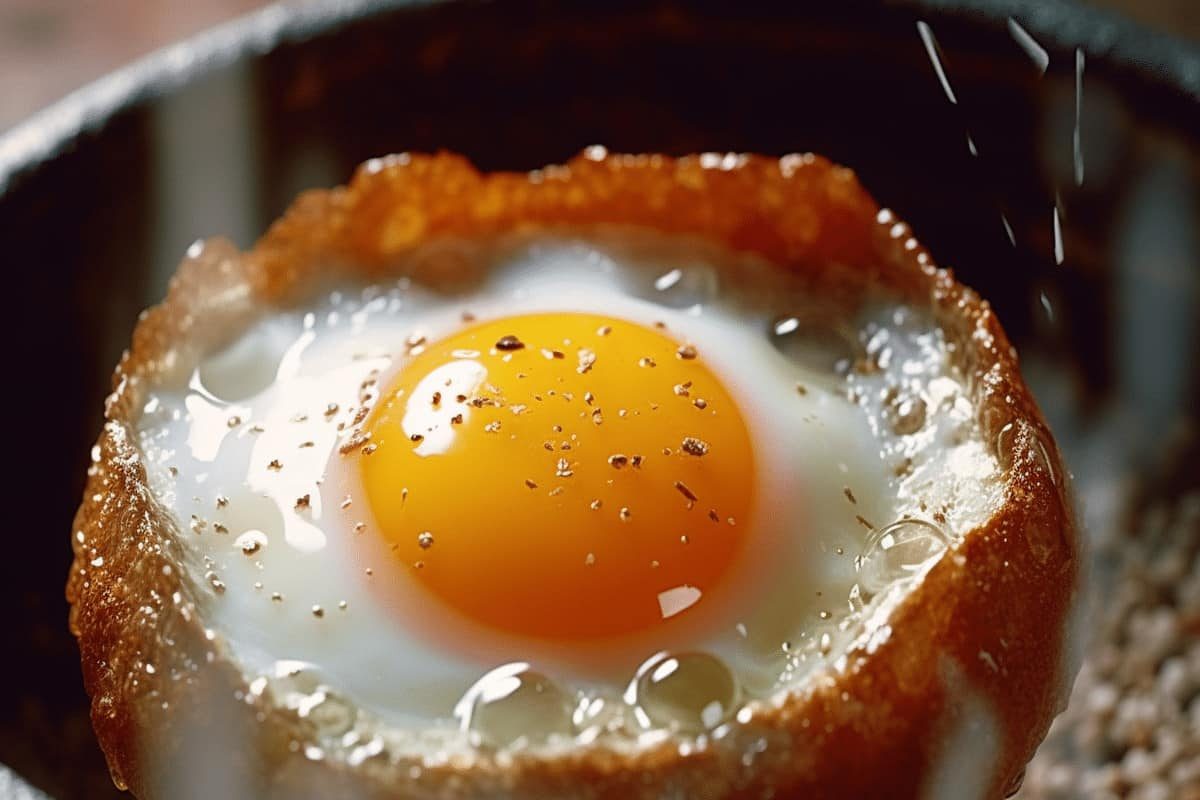 l’œuf mollet frit